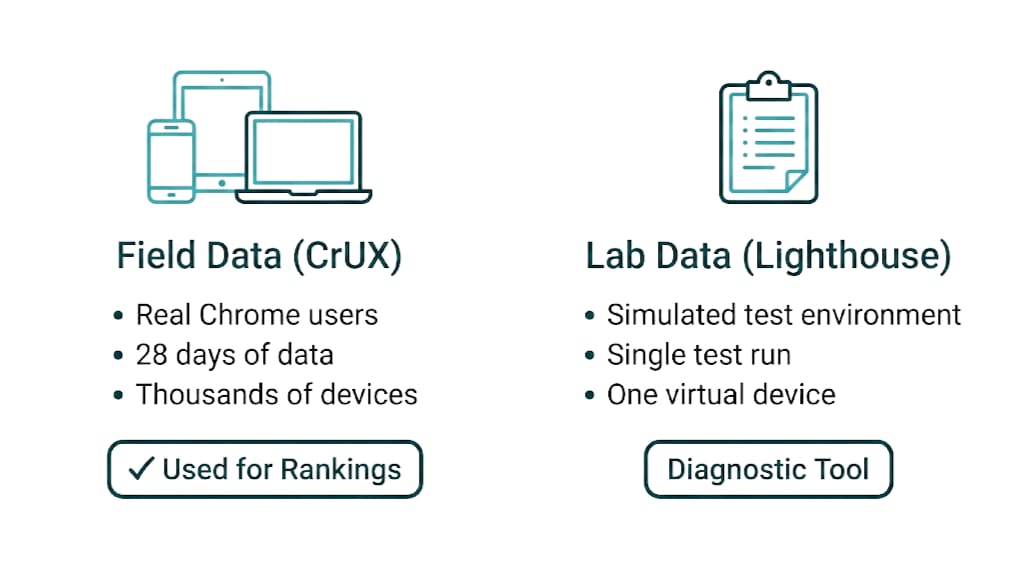 Field Data vs Lab Data in PageSpeed Insights
