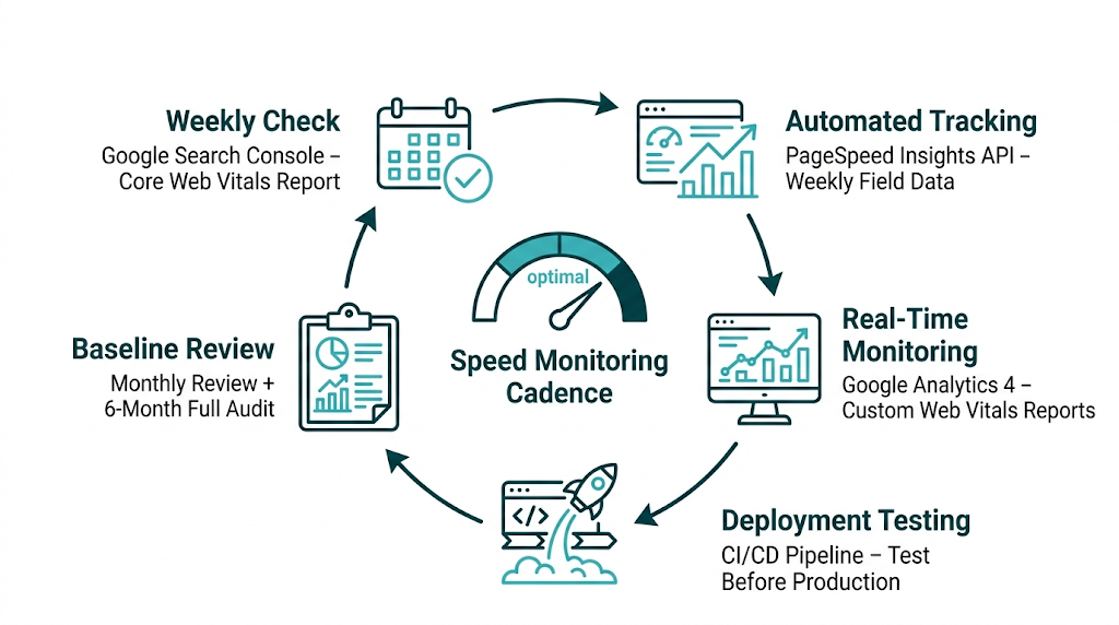 How to Set Up Ongoing Speed Monitoring So Rankings Don't Slip