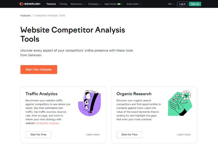 Semrush Analysing Competitors Backlinks
