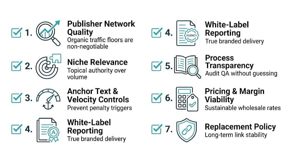 The 7 Non-Negotiable Criteria for Evaluating a White Label Link Building Partner