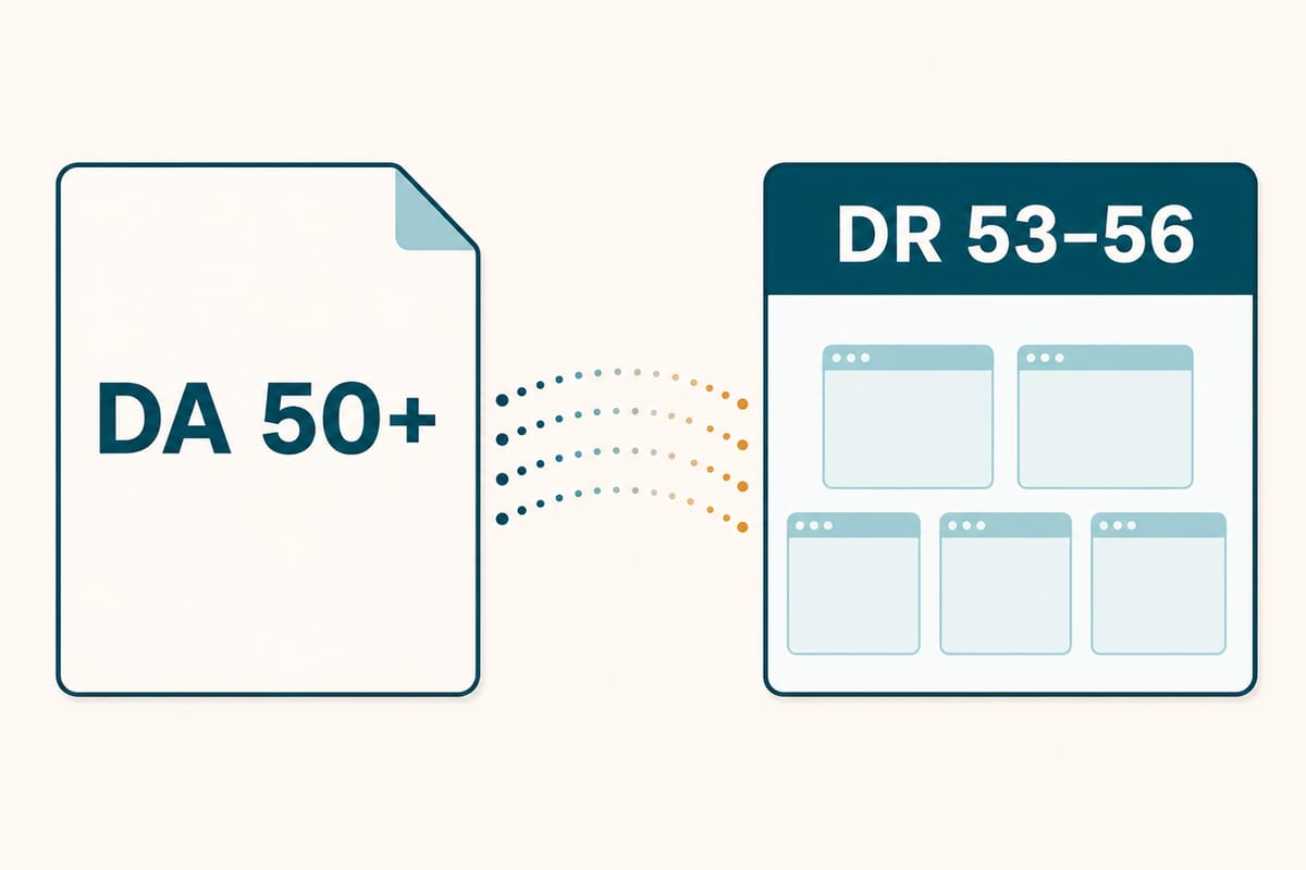 A DA 50 minimum translated into a DR 53 to 56 screening range.