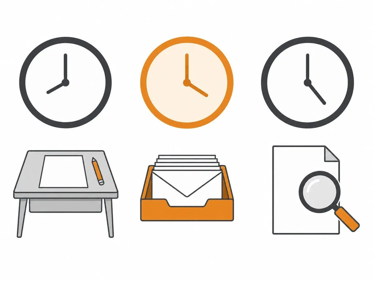 Three clocks: writing the article, the publisher's review queue and a new page waiting to be found