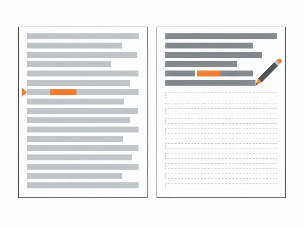 A curated link placed into an article that already exists, beside a guest post: a new article being written with the link inside it