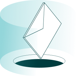 Sending email graphic illustration