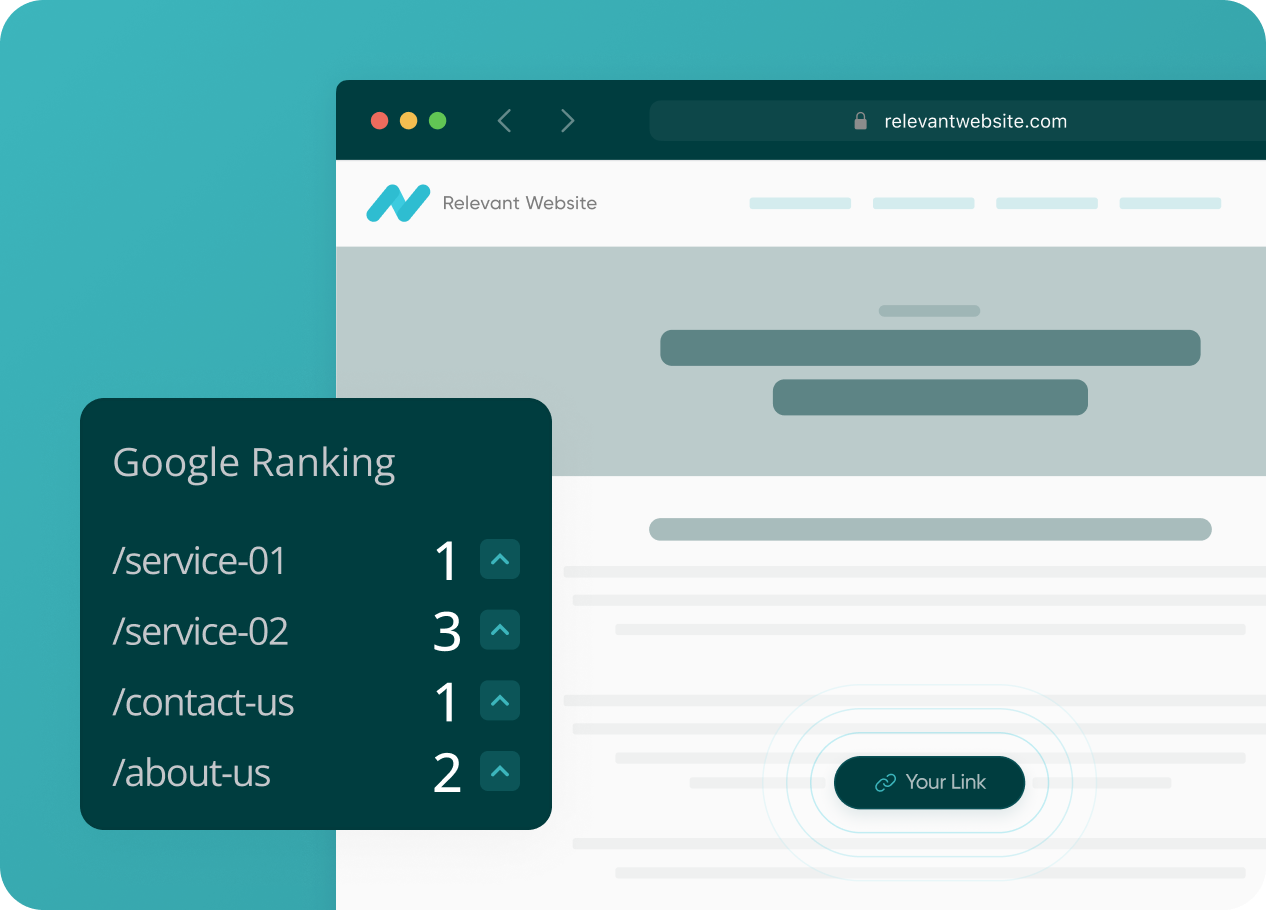 Curated link on third part website with clients rising google ranking