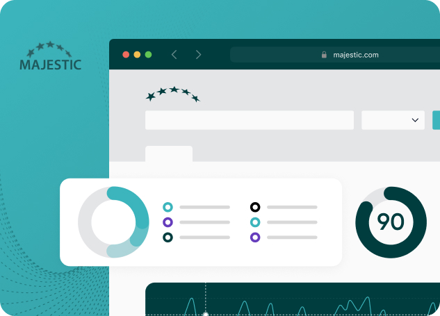 Graphic illustration of Magestic app dashboard interface