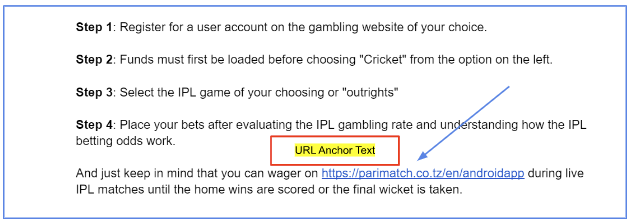 URL Anchor Text