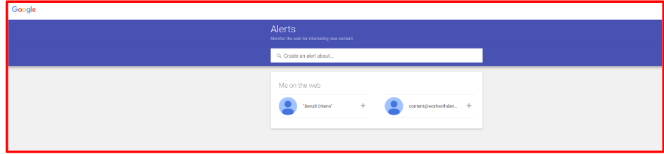 Google Alerts — Tracker 