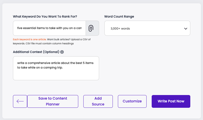 Content At Scale Article Generator