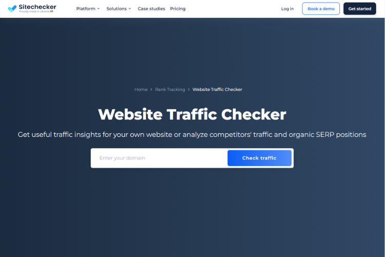 Check website traffic with Sitechecker Pro 