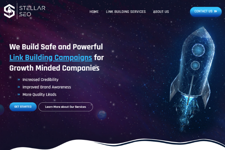 Stellar SEO - website homepage