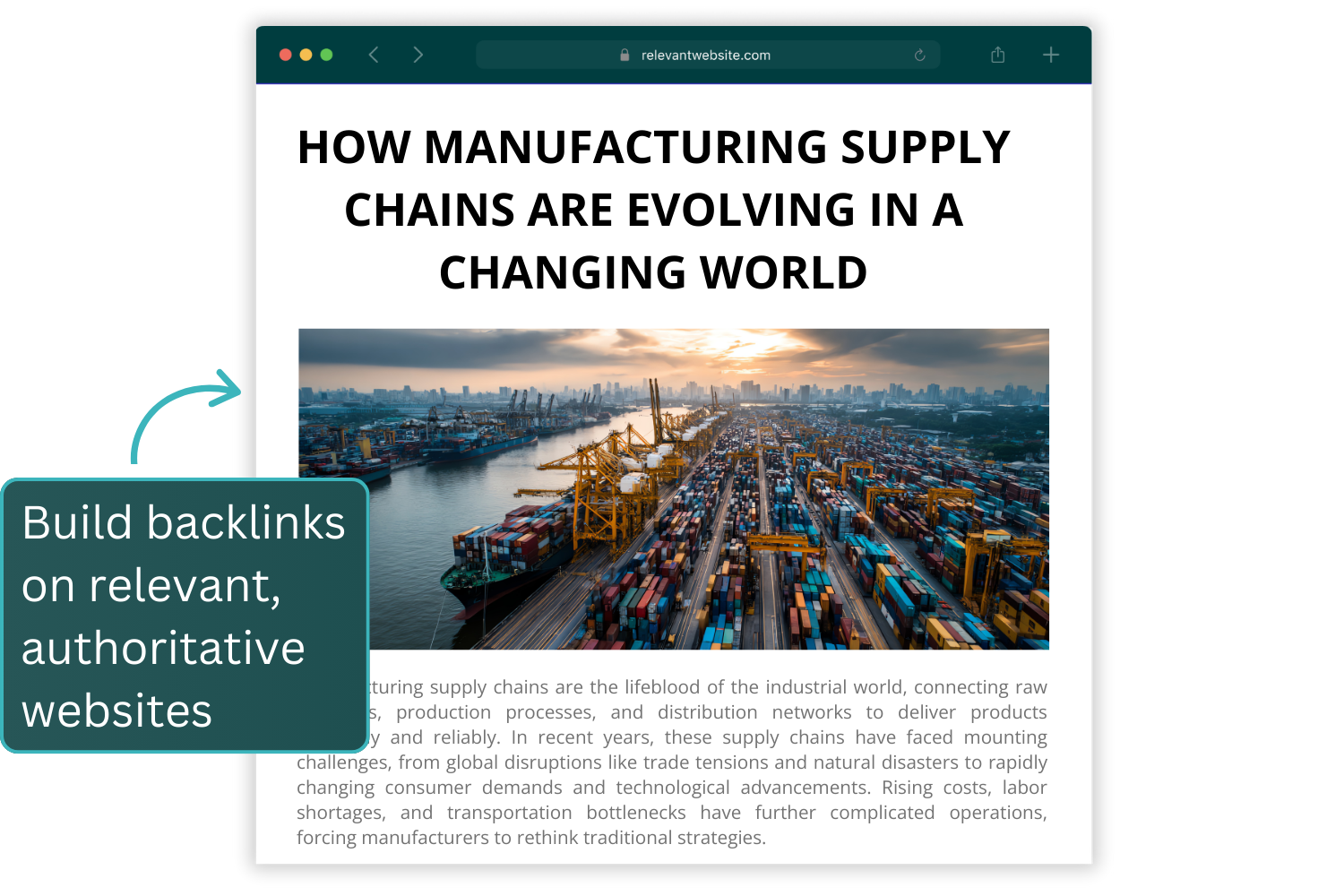 Contextually Relevant Manufacturing Backlinks
